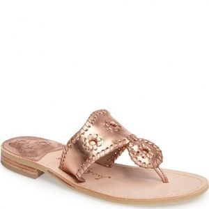 NWT- Jack Rogers West Hampton sandal rose gold